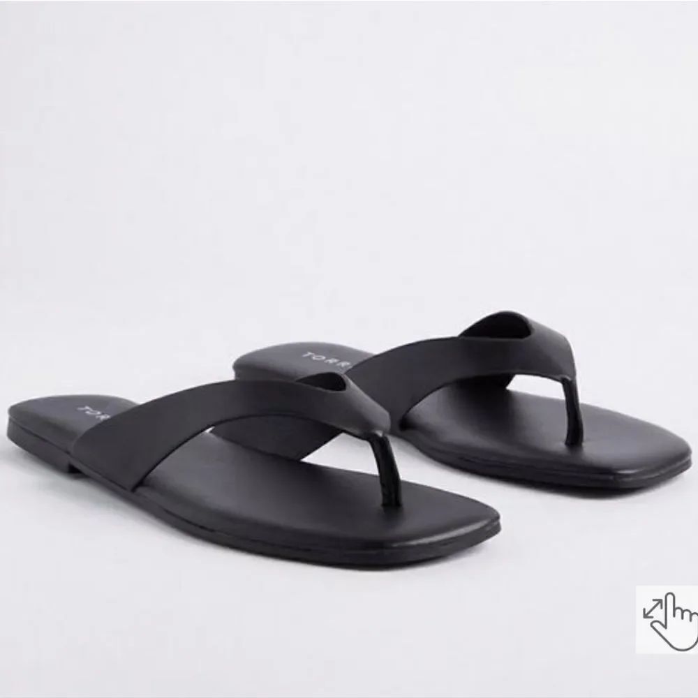 Torrid 7WW Black Square Toe Sandal New